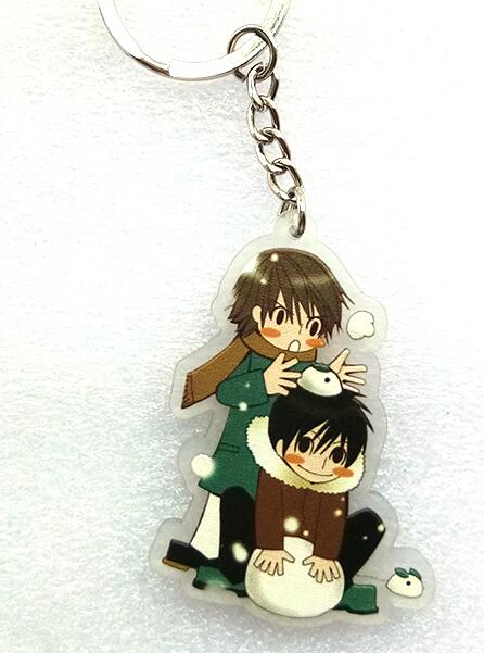 Animation Junjou Romantica Takahashi Misaki Akihiko Sekai-ichi Hatsukoi keychain Keyrings Pendants  Fans Gift