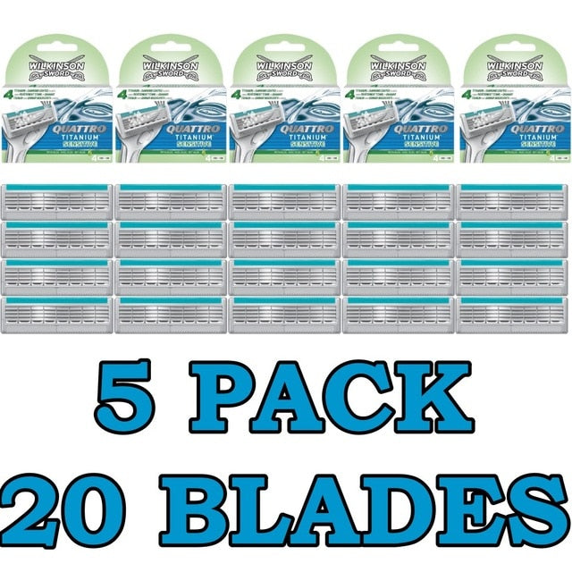 Wilkinson Sword Quattro Titanium Sensitive Refill Razor Blades 1 Pack/4 Pcs