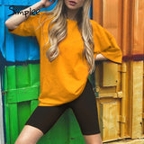 Simplee Casual solid new women's two piece suit including belt solid color home loose sports fashion leisure suit summer 2020