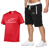 2020 Fashion t-shirt Shorts Set Men Summer 2pc Tracksuit+Shorts Sets Beach Mens Casual Tee Shirts Set Sportswears