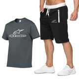 2020 Fashion t-shirt Shorts Set Men Summer 2pc Tracksuit+Shorts Sets Beach Mens Casual Tee Shirts Set Sportswears