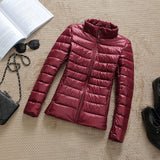 90% Ultra-light Plus Size Thin Down Jacket Women 2019 Autumn Winter Slim Short Hooded Warm White Duck Down Coat Women Outerwear