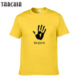 cTARCHIA Men T-Shirts WE KNOW Printing Fashion Casual Slim Fit For Mens Short Sleeve Hip Pop T-shirt Male 100% Cotton Tees Tops