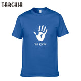 cTARCHIA Men T-Shirts WE KNOW Printing Fashion Casual Slim Fit For Mens Short Sleeve Hip Pop T-shirt Male 100% Cotton Tees Tops