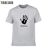 cTARCHIA Men T-Shirts WE KNOW Printing Fashion Casual Slim Fit For Mens Short Sleeve Hip Pop T-shirt Male 100% Cotton Tees Tops