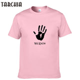 cTARCHIA Men T-Shirts WE KNOW Printing Fashion Casual Slim Fit For Mens Short Sleeve Hip Pop T-shirt Male 100% Cotton Tees Tops