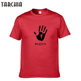 cTARCHIA Men T-Shirts WE KNOW Printing Fashion Casual Slim Fit For Mens Short Sleeve Hip Pop T-shirt Male 100% Cotton Tees Tops