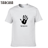 cTARCHIA Men T-Shirts WE KNOW Printing Fashion Casual Slim Fit For Mens Short Sleeve Hip Pop T-shirt Male 100% Cotton Tees Tops