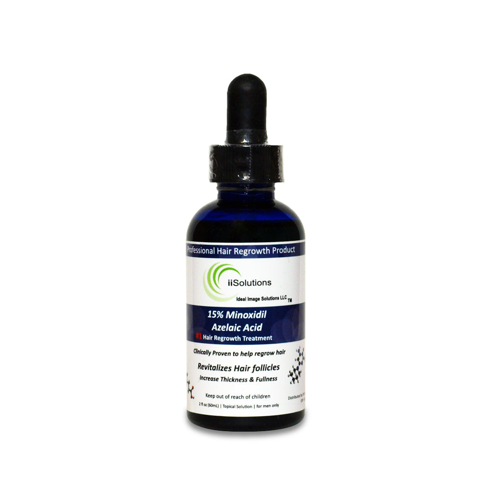 Iisolutions Minoxidil 15% for beard and mustache growth. A remedy for baldness.