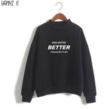 WAMNI Now United - Better Album Turtleneck Sweater Women Better Now United Lyrics Pullover Girl Kawaii Harajuku Tracksui