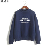 WAMNI Now United - Better Album Turtleneck Sweater Women Better Now United Lyrics Pullover Girl Kawaii Harajuku Tracksui